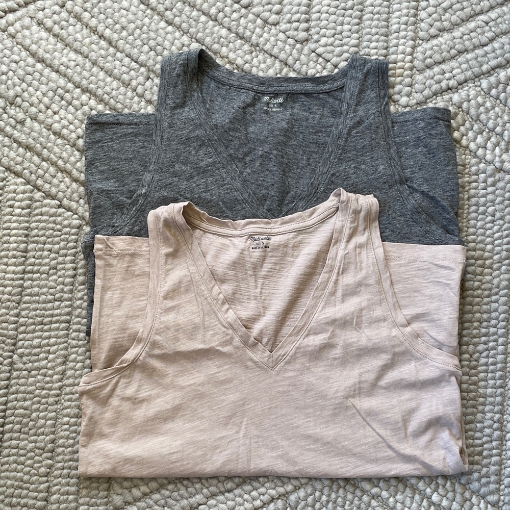 2-pack Madewell Whisper cotton tanks - small